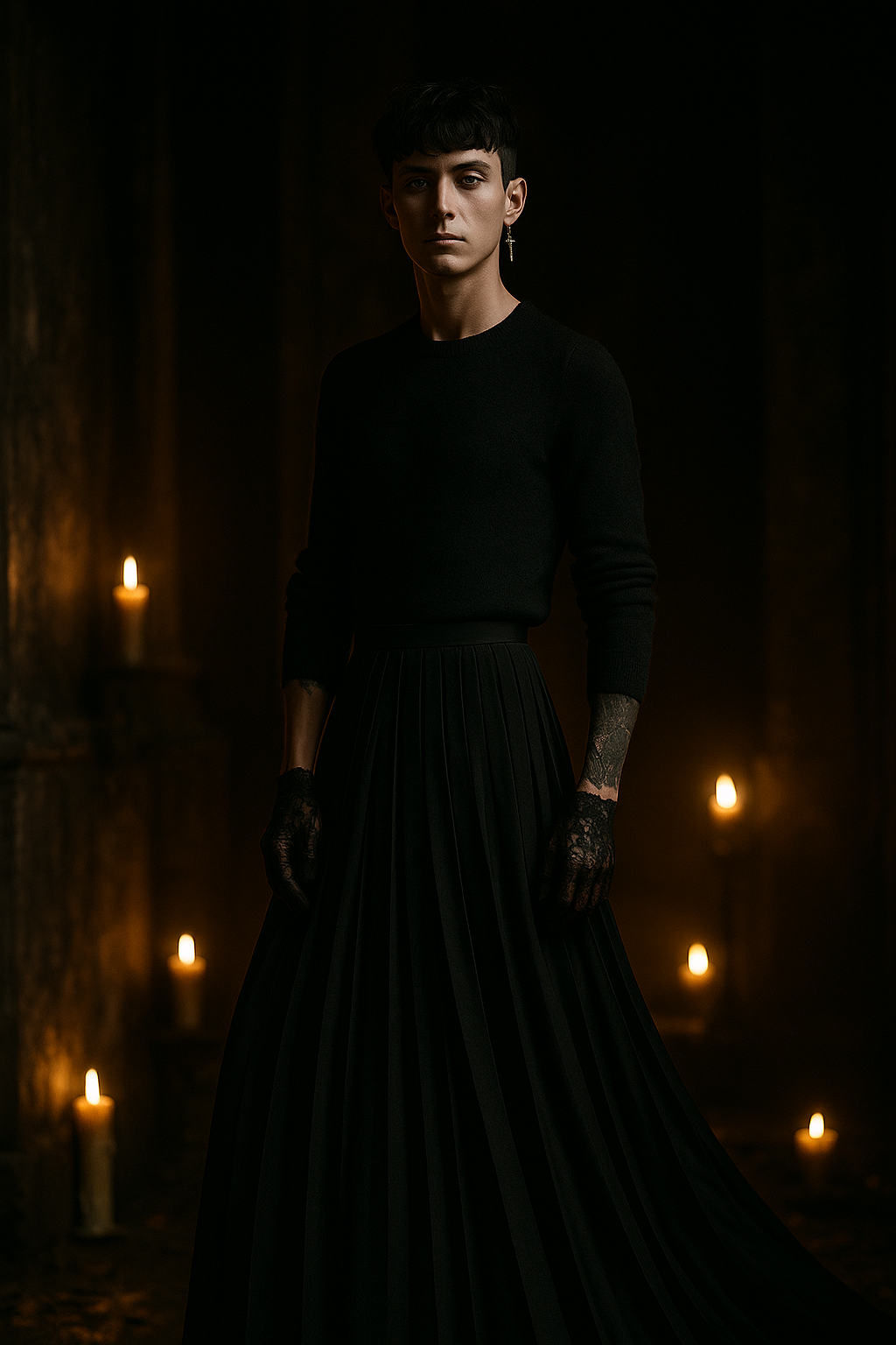 Mourning Pleated Skirt