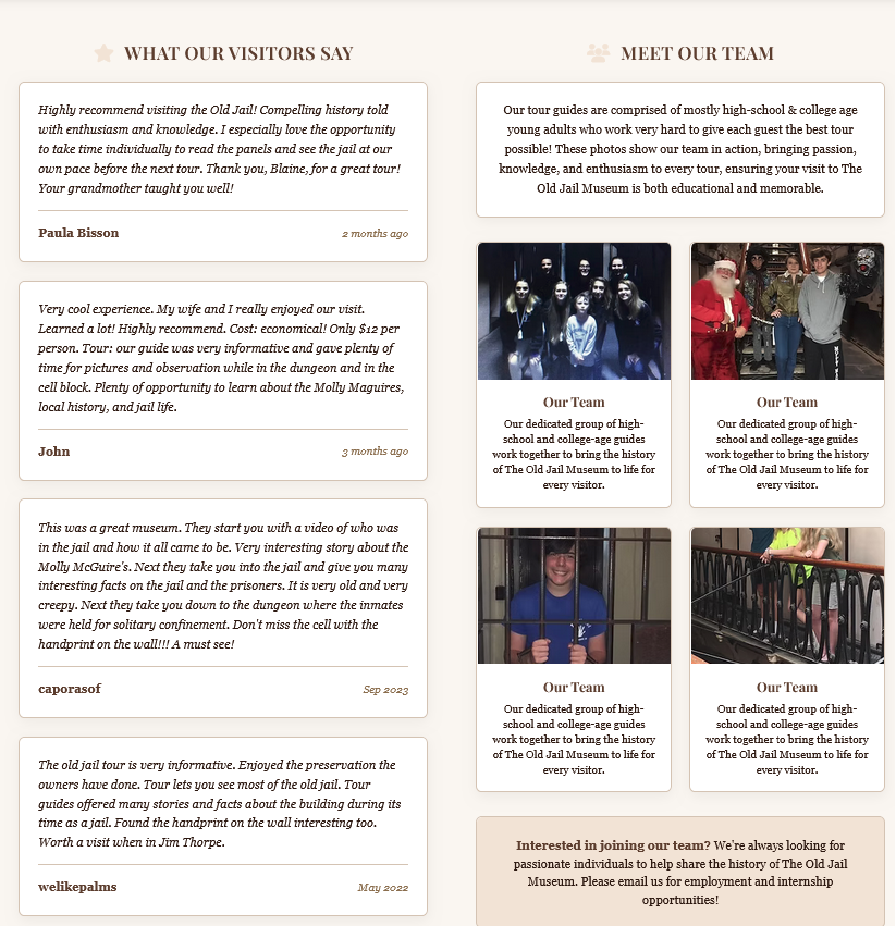 Old Jail Museum Reviews and Tour Guides Screenshot