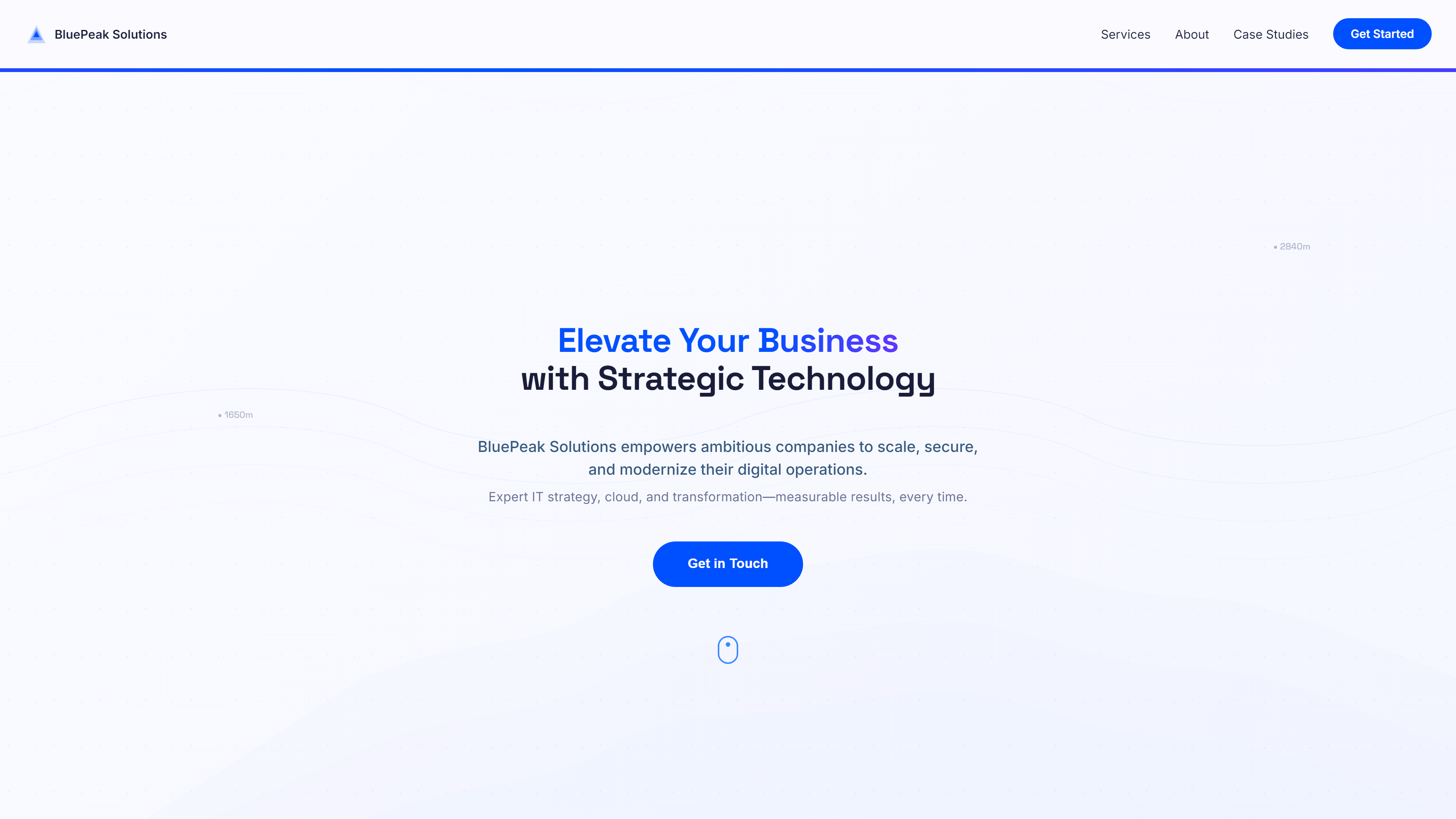 BluePeak Solutions website preview