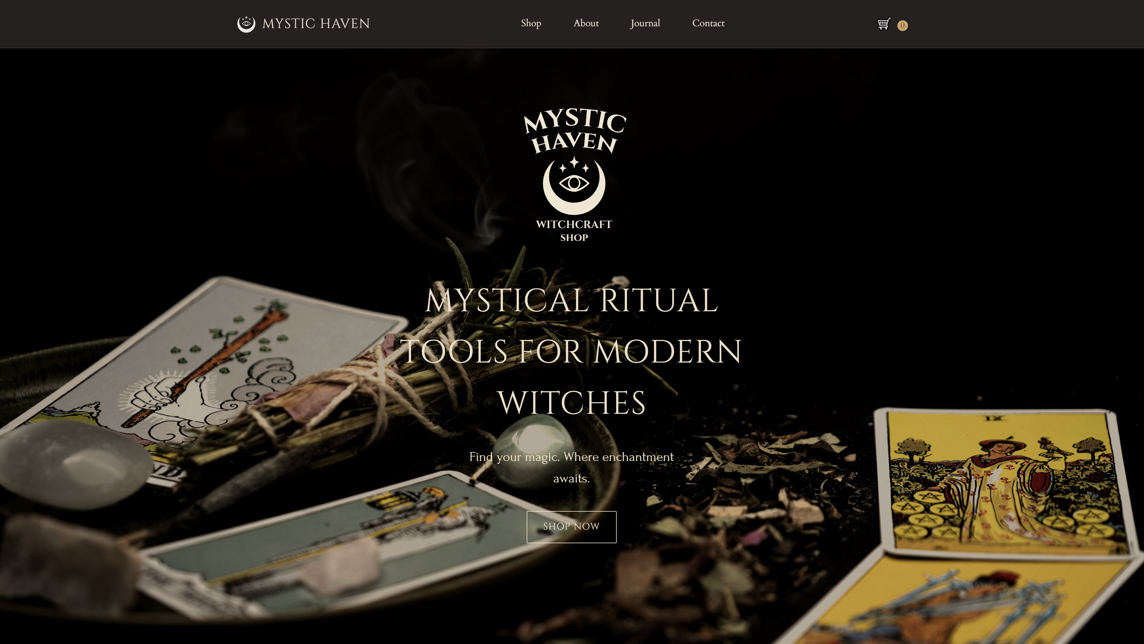 MysticHaven website preview