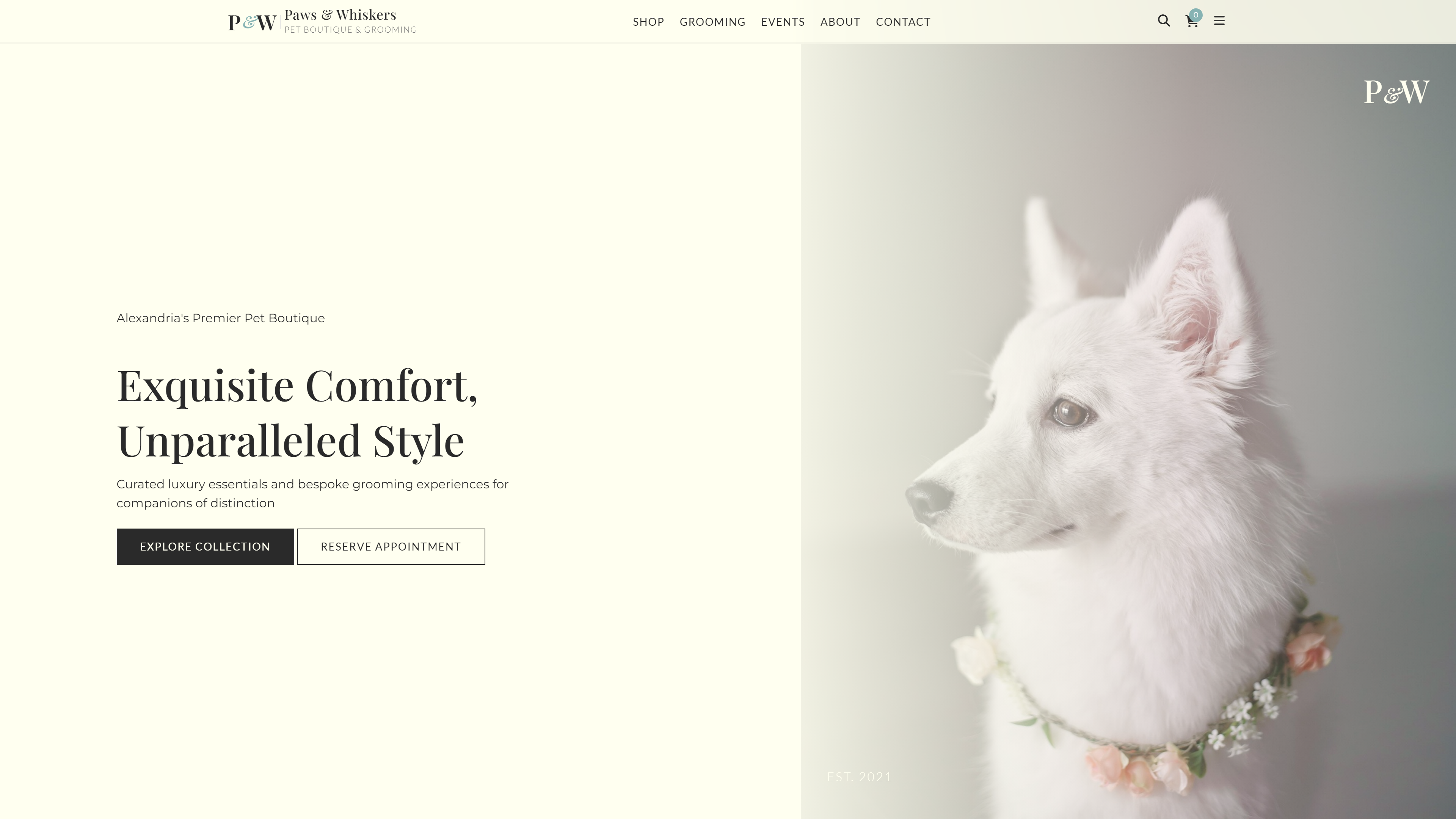 Paws & Whiskers website preview