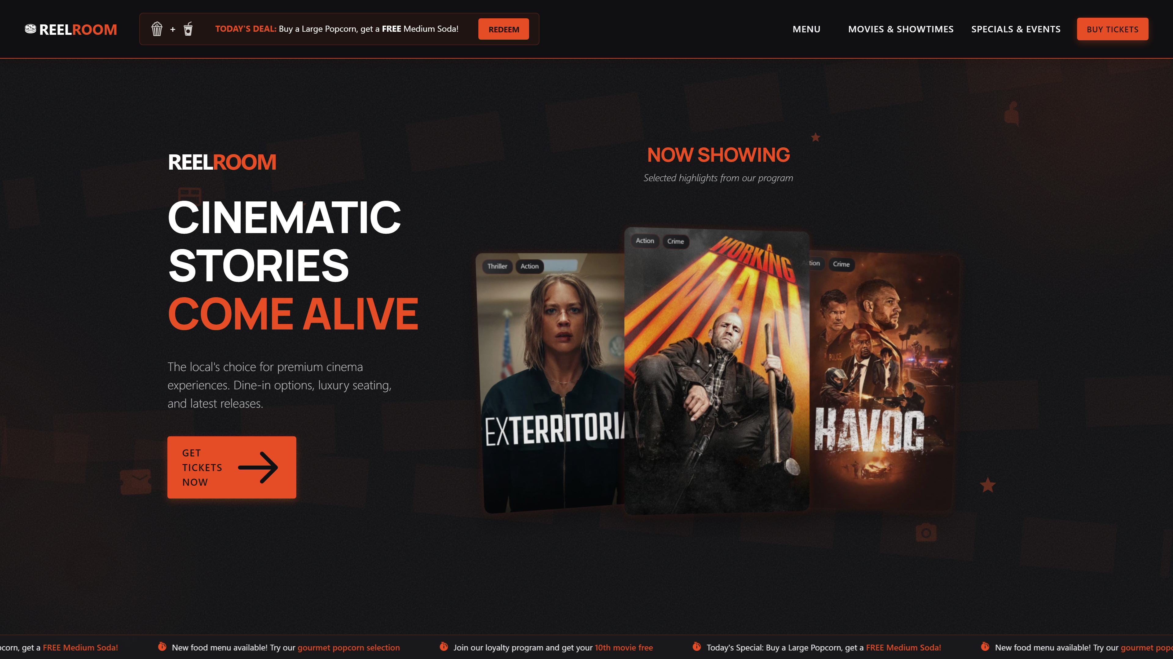 ReelRoom website preview